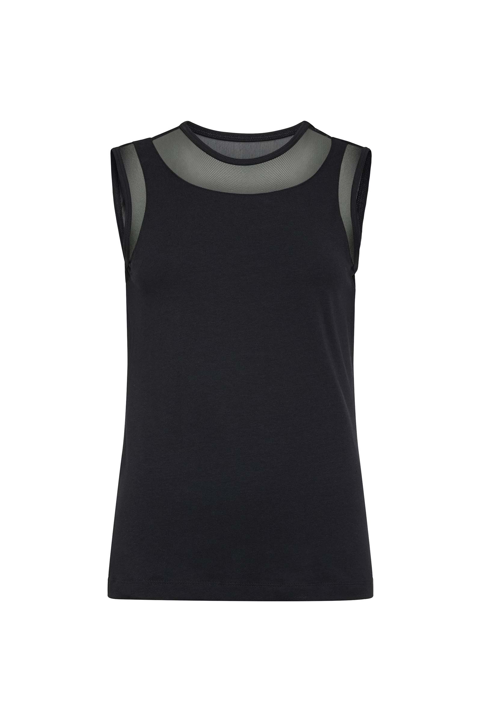 The Best Travel Tank Top. Flat Lay of a Flo Pima Cotton Tank in Black