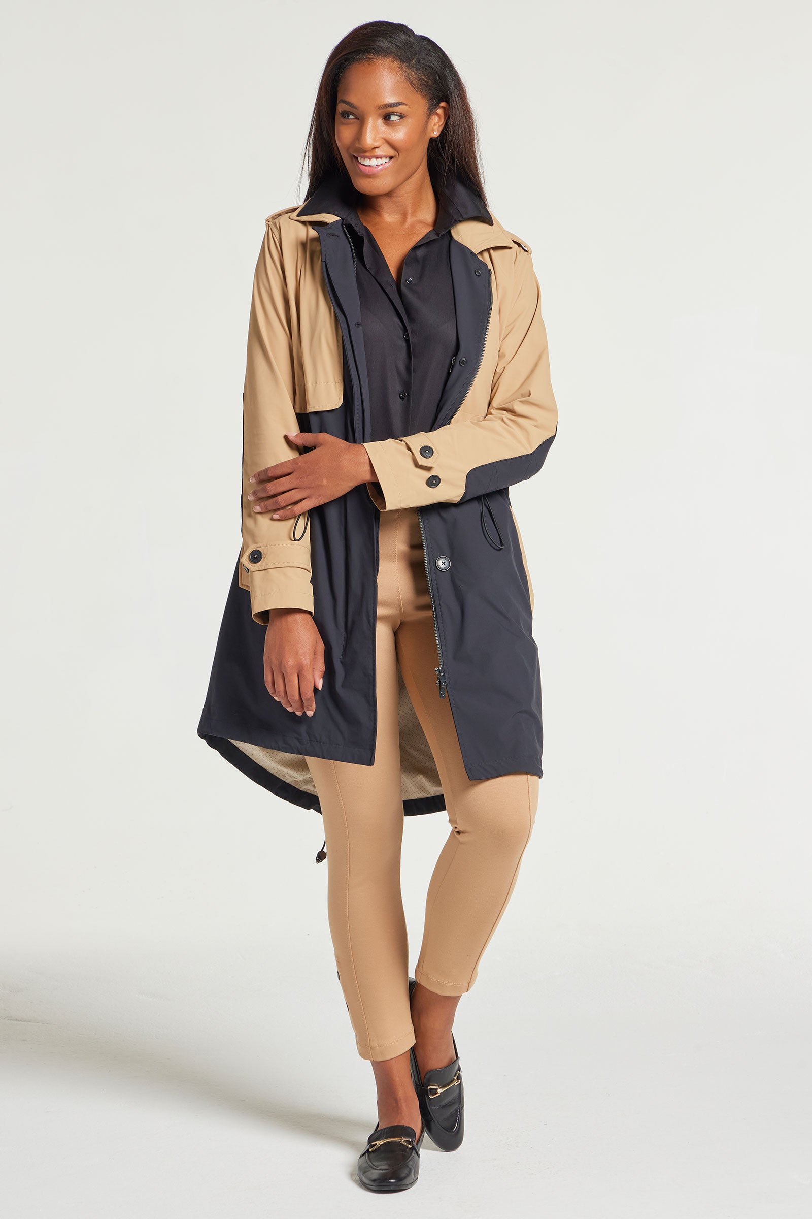 Camel/Black || Marais Trench Coat